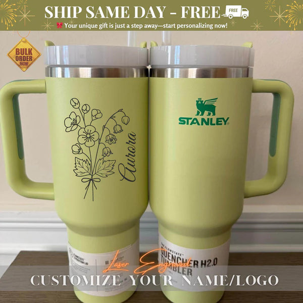 Personalized Stanley 40oz Tumbler For Birthday, Drink Bottle, Bridesmaids Gifts, Gift for Him, Insulated Bottle,Bachelorette Party Groomsman