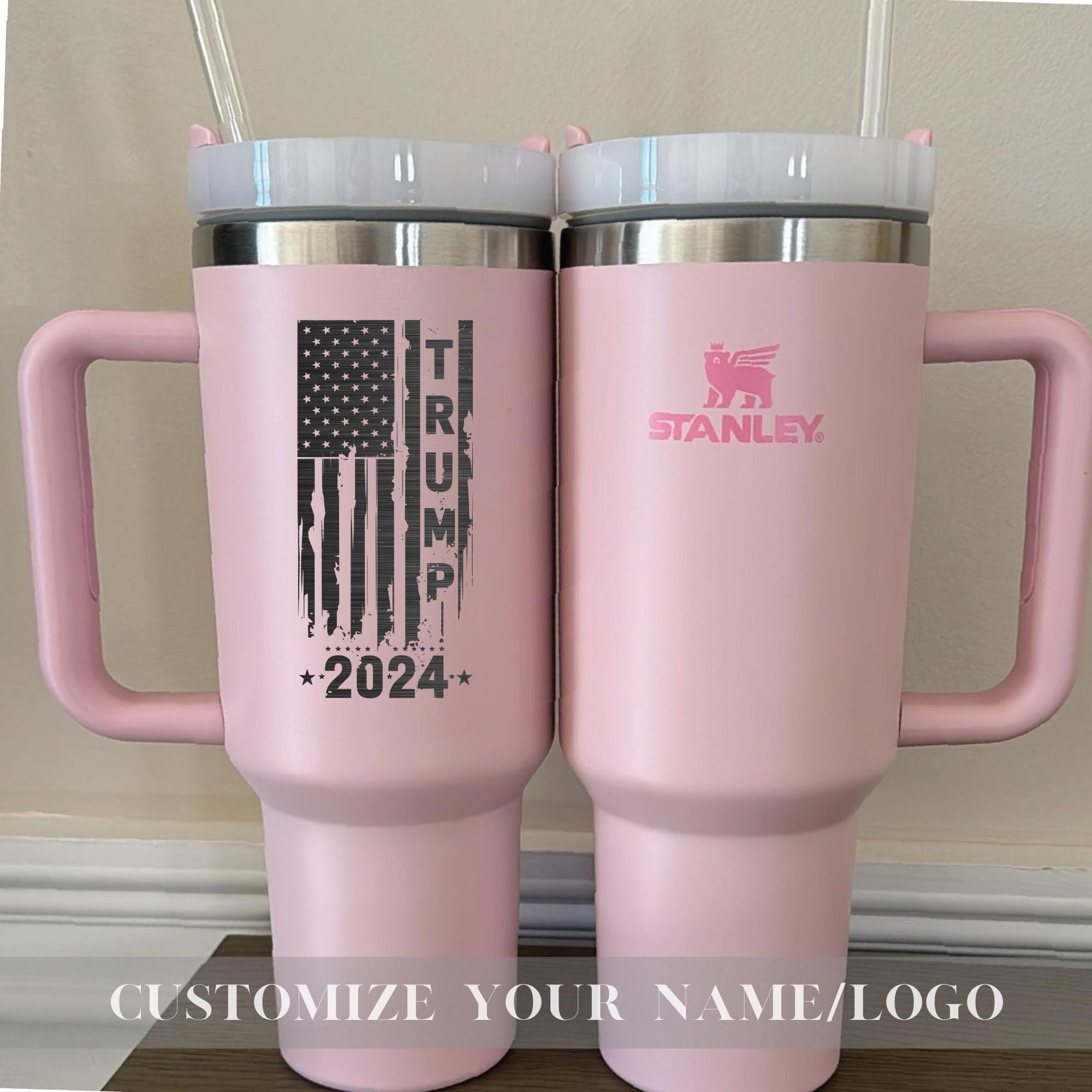 Trump Vance Stanley Cup 40 Oz Quencher for President Trump 45 - 47 - Trump Gifts for Him and Her Take America Back 40oz Stanley Tumbler