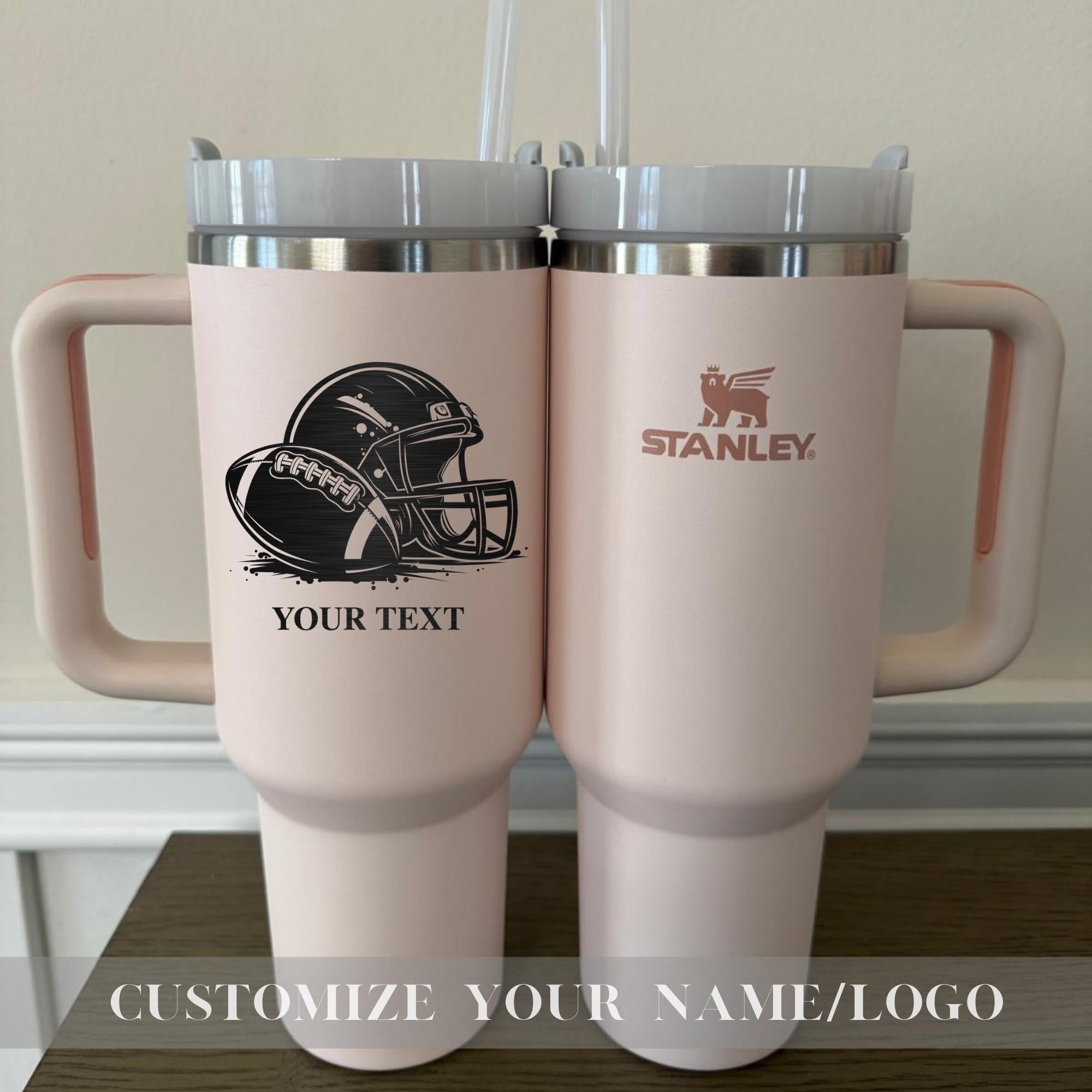 Superbowl 2025 Personalized Stanley 40oz Tumbler cup, Engraved Mug for Football 2025, Game Day Mug With Team name, Sports Gifts For Her Him