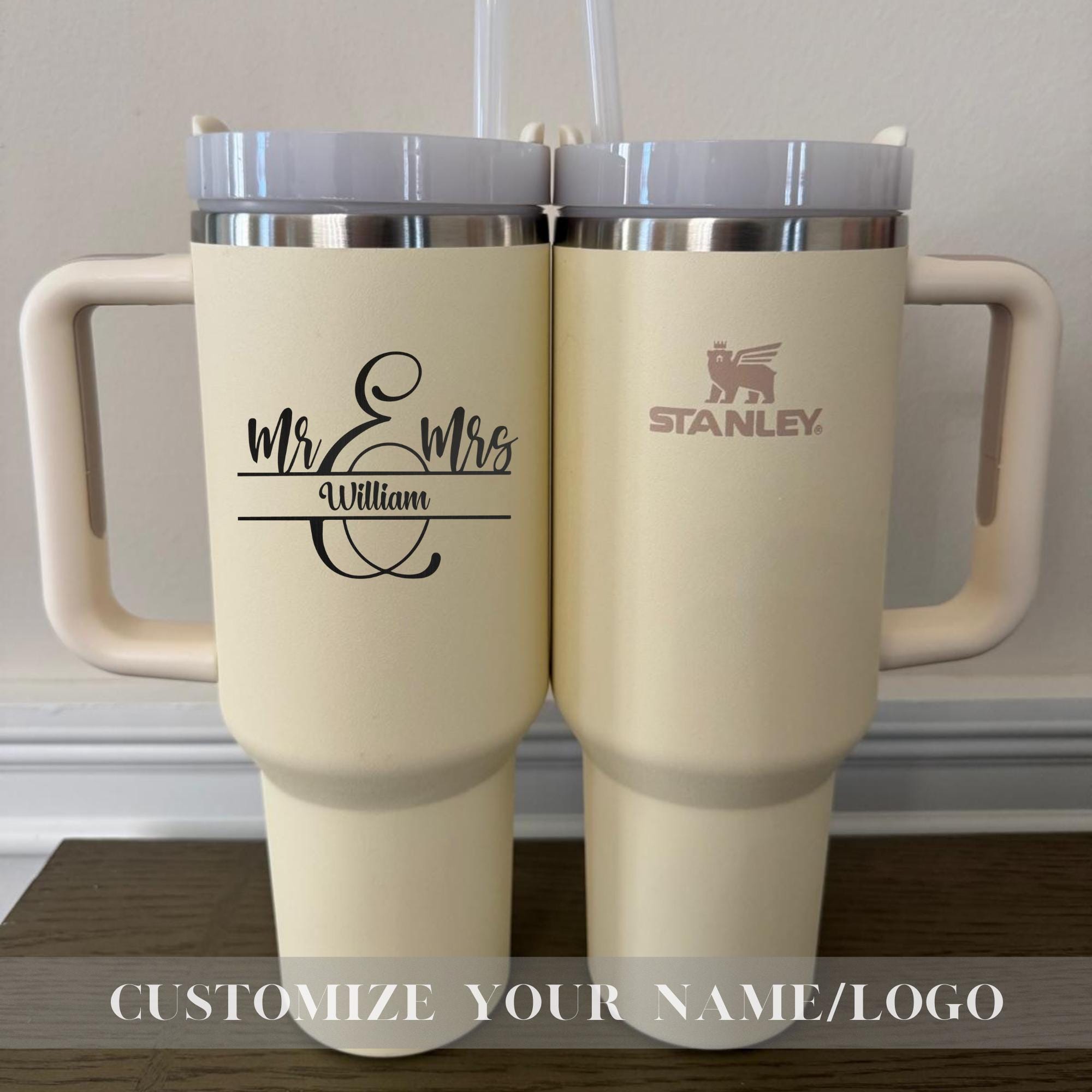 Valentine's Day Custom Stanley 40oz Cup, Insulated Travel & Hiking Mug, Custom 40oz Tumbler,Engraved 40oz Tumbler,Laser Engraved Stanley Cup