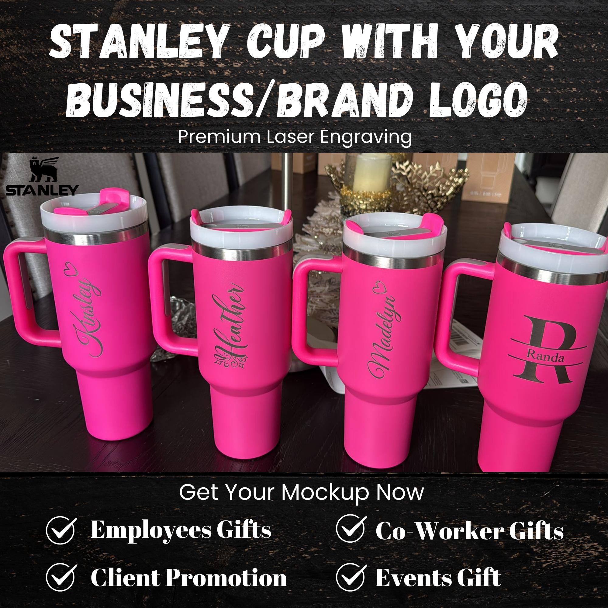 Bulk Custom Stanley Cup For Gifting, Custom Company Stanley Tumbler, Employee Appreciation Gift, Corporate Logo Tumbler, Promotional Gifts