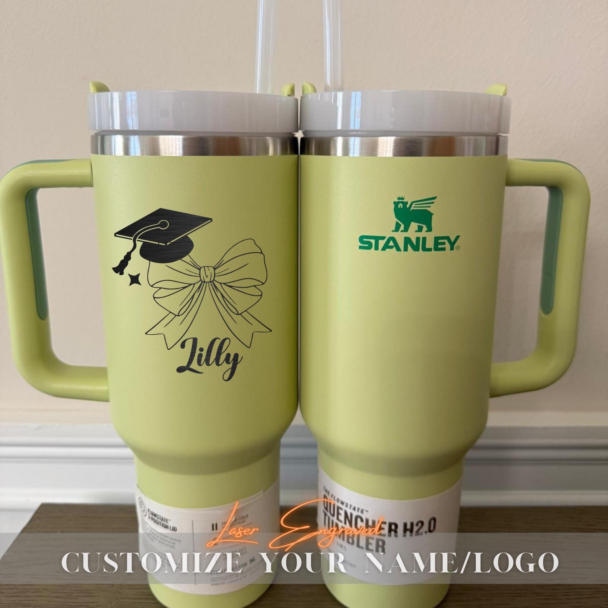 Personalized Stanley 40oz Tumbler,Insulated Travel Mug,Custom 40oz Tumblers,Engraved 40oz Tumbler,Laser Engraved Stanley Graduation Gift