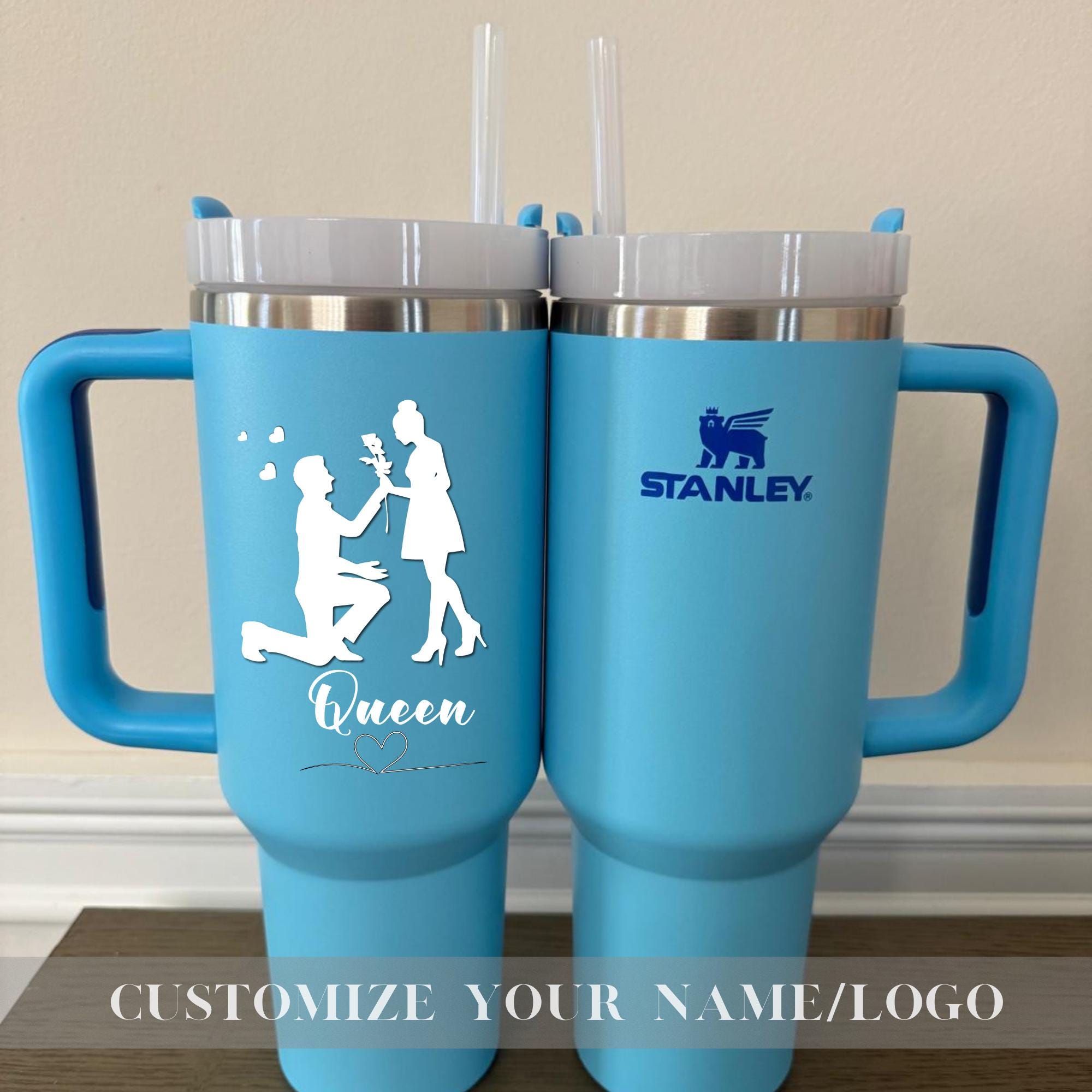 Personalized Valentine's Day Stanley 40oz Cup - Valentines gift for boyfriend & Girlfriend - Anniversary Gifts - Wedding Bridesmaid Gifts