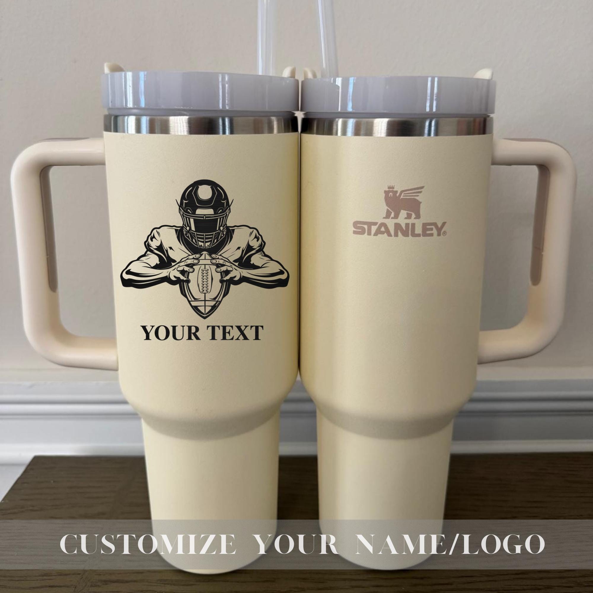 Football player Name on Stanley 40oz Cup - Football name Tumblers - Football 40z Mug - Football team name Tumblers - Football Season Gifts