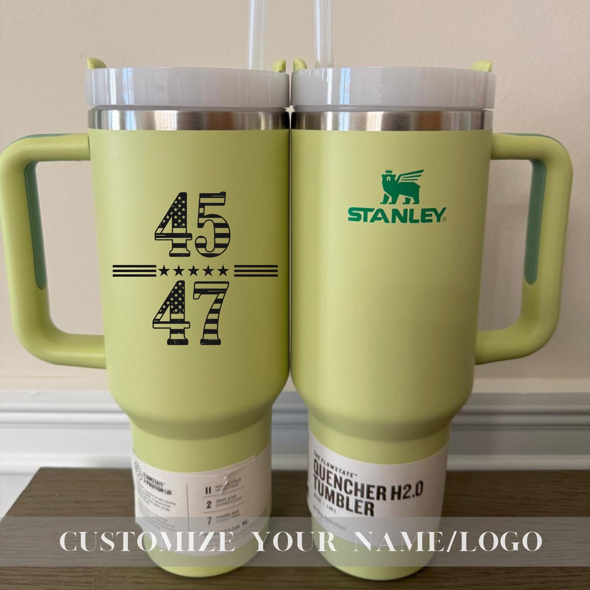 President Trump 45 - 47 Stanley 40oz Tumbler - Custom Stanley 40oz mug for Trump - Laser Engraved Stanley 40oz cup - Trump anniversary Gifts