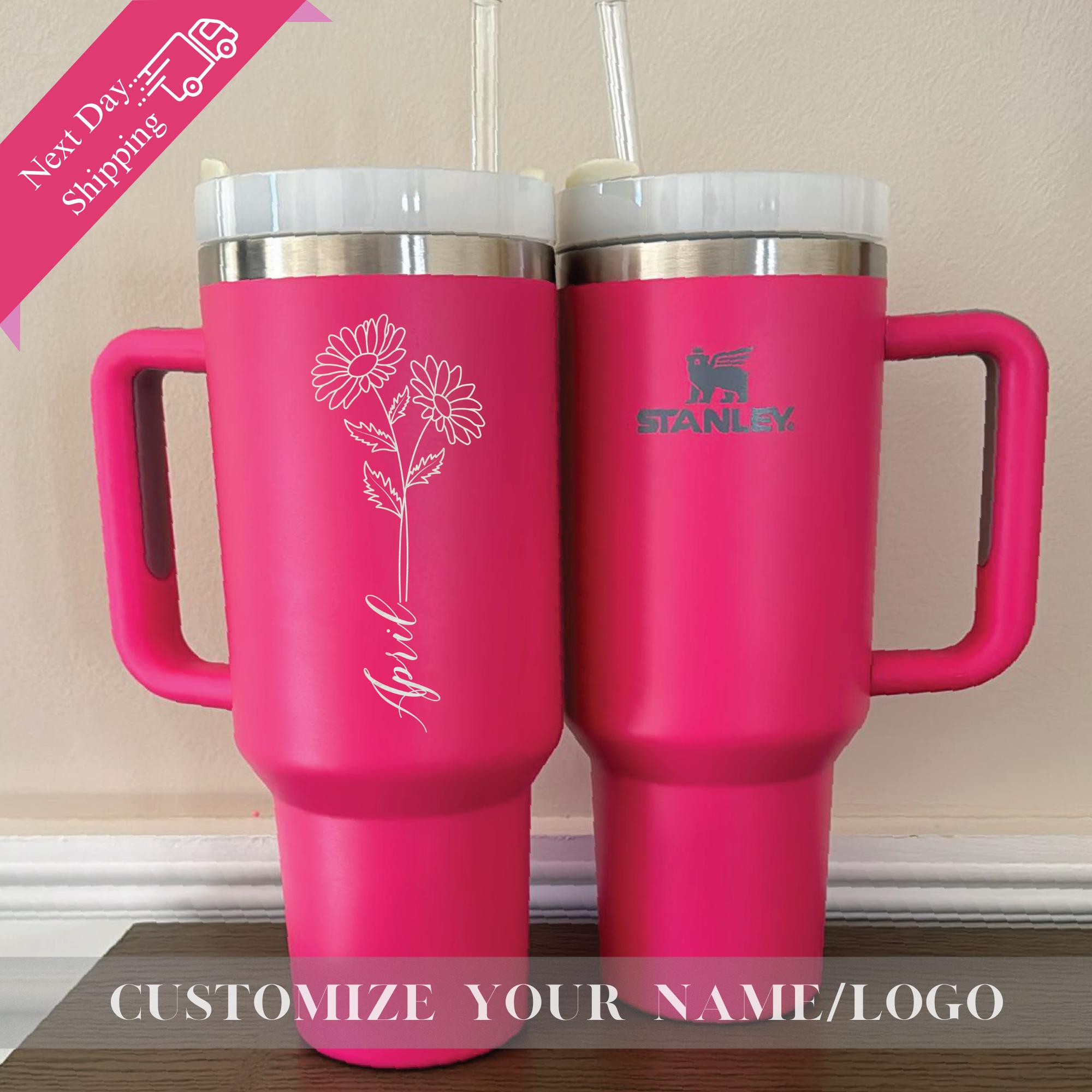 BIRTH FLOWER TUMBLER, Name Tumbler, Floral Tumbler Cup, Personalized Birth Flowers Tumbler with Name, Stainless Steel Tumbler, Gift for Her