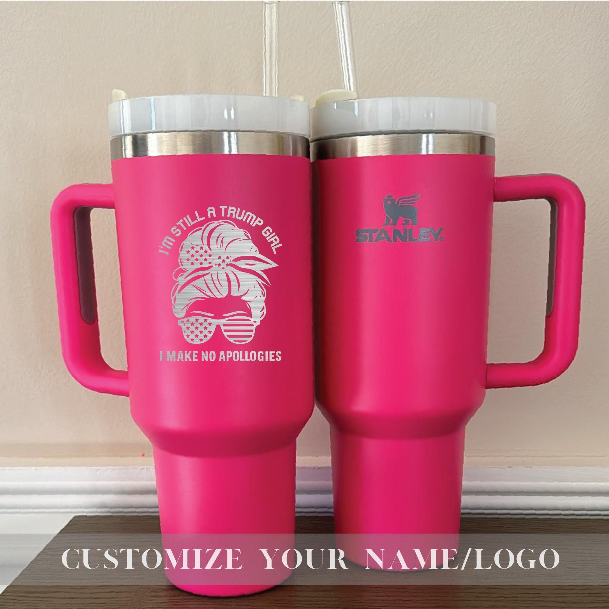 Trump Girl Valentine's Day Stanley 40oz Tumbler Cup Gift, Gift for collegue, Gift For Him, Sweet Anniversary Gift, Donald Trump Valentine's