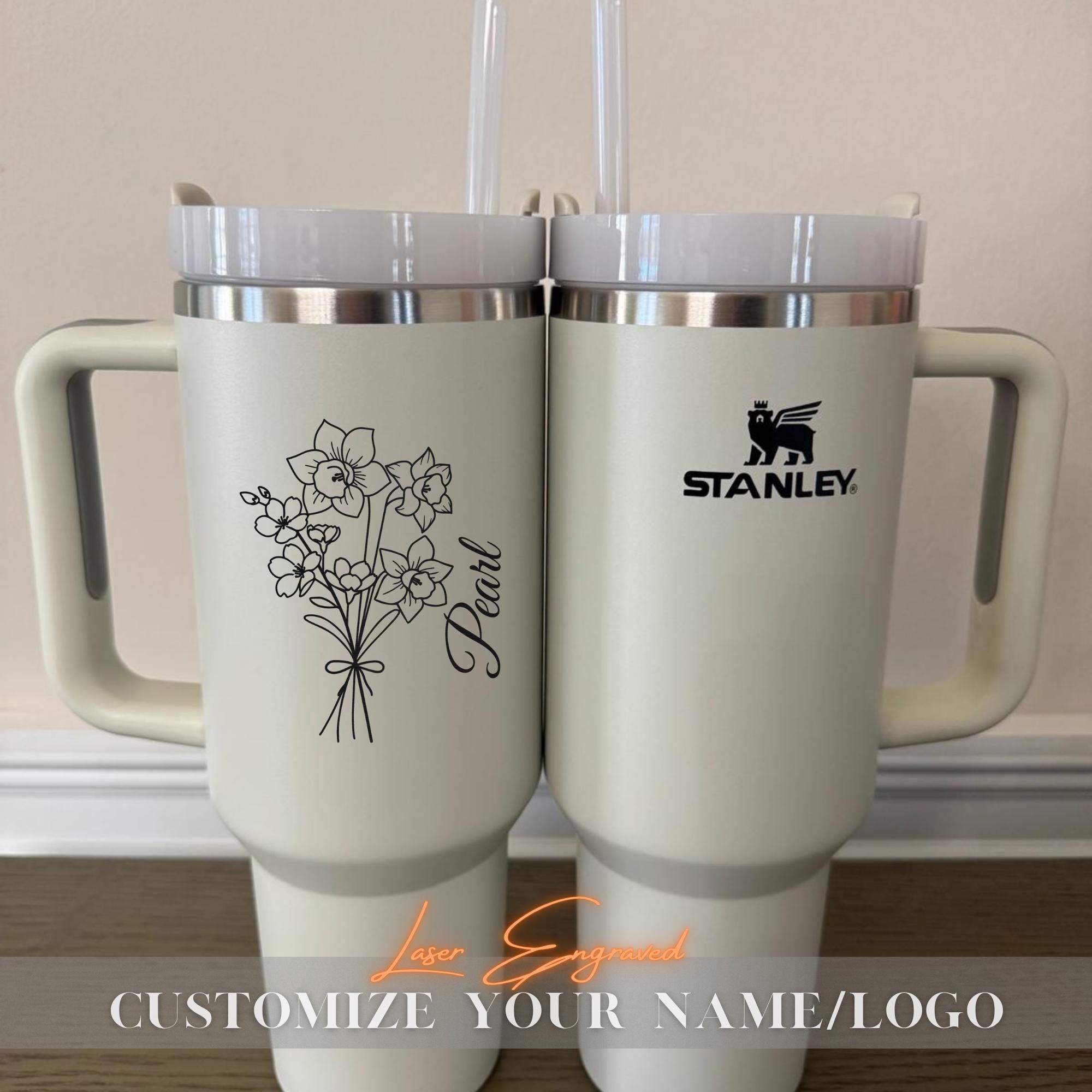 Personalized Stanley 40oz Tumbler For Birthday, Personalized Bottle, Custom Bottle, Bridesmaids Gifts, Personalized Tumbler Insulated Bottle