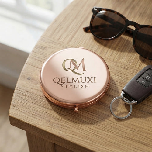 Personalized Compact Mirror Rose Gold Double Sided Magnifying Pocket Mirror Bridesmaid Gift Custom Engraved