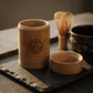 Personalized Bamboo Tea Canister Coffee Bean Storage Jar Housewarming Gift Custom Engraved
