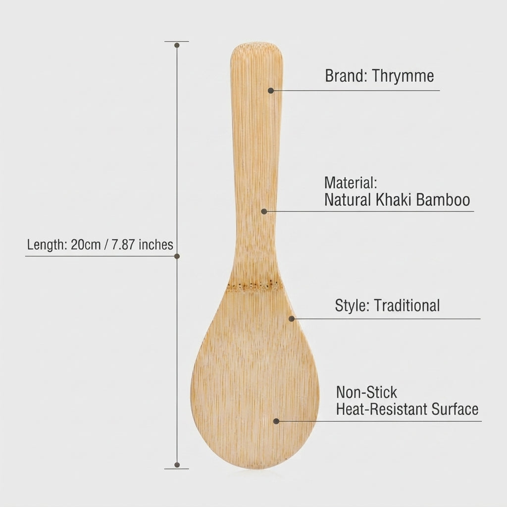 Personalized Bamboo Rice Paddle Non Stick Wooden Serving Spoon Housewarming Gift Custom Engraved