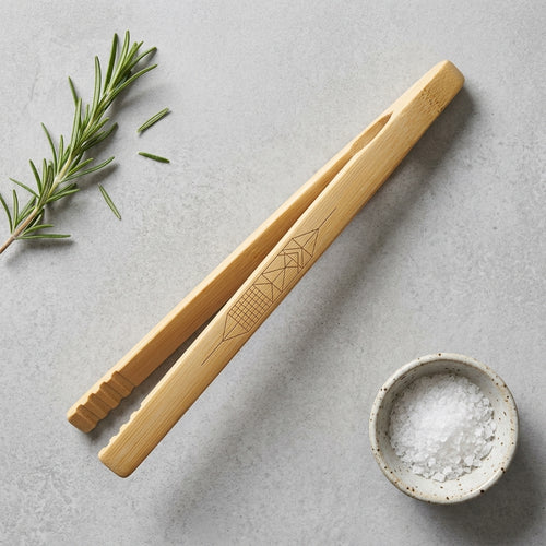 Personalized Toast Tongs Bamboo with Magnet Birthday Gift Custom Engraved