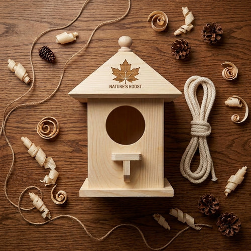 Personalized Wooden Birdhouse Hanging Gift for Bird Lovers Custom Engraved
