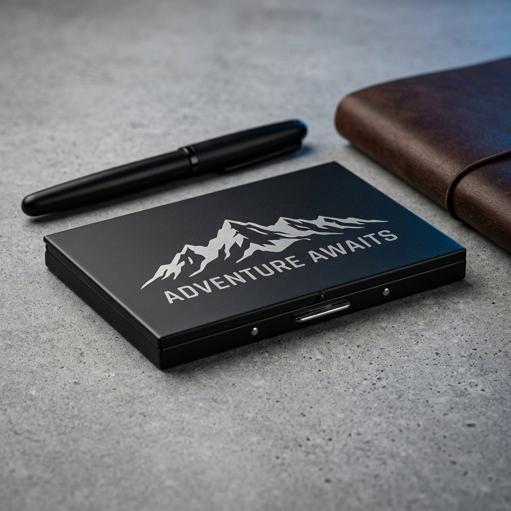 Personalized Cigarette Case Stainless Steel Extra Slim Gift for Smokers Custom Engraved