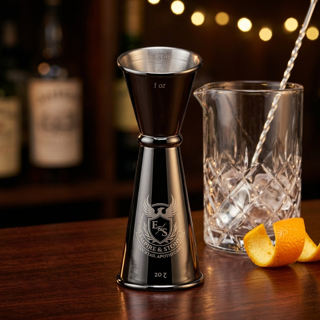 Personalized Cocktail Jigger Double Bartending Tool Stainless Steel Groomsmen Gift Custom Engraved