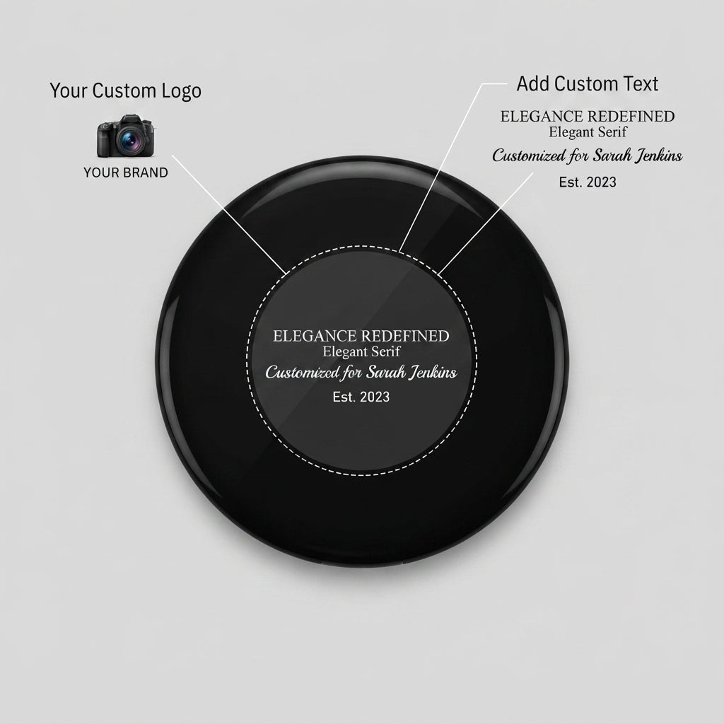 Personalized Compact Makeup Mirror 10X Magnifying Double Sided Travel Pocket Mirror Custom Engraved