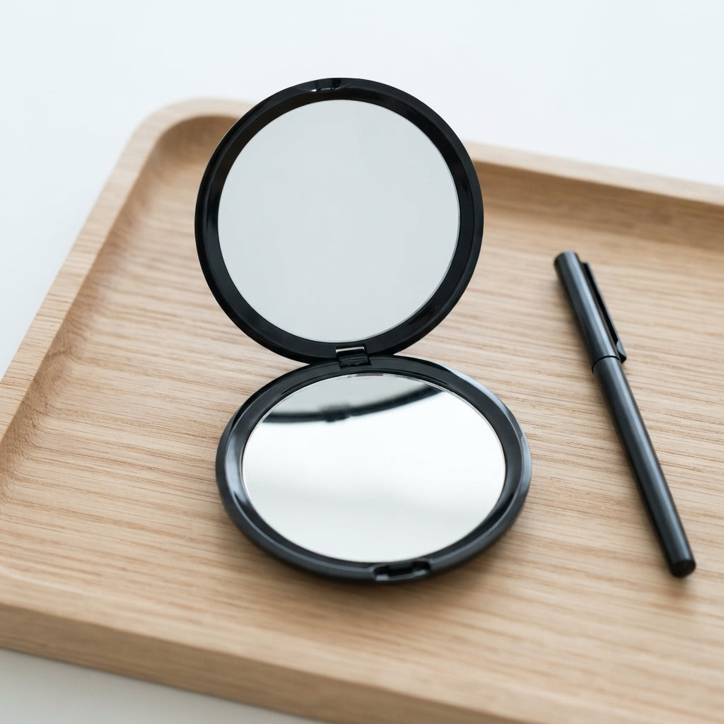 Personalized Compact Makeup Mirror 10X Magnifying Double Sided Travel Pocket Mirror Custom Engraved