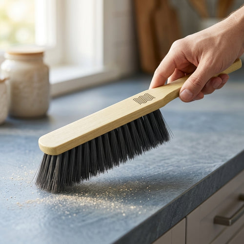 Personalized Hand Broom Wooden Handle Soft Bristle Dusting Brush Custom Engraved