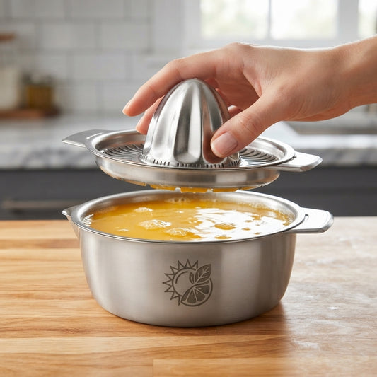 Personalized Citrus Juicer Stainless Steel Manual Hand Press Lemon Squeezer with Bowl Custom Engraved