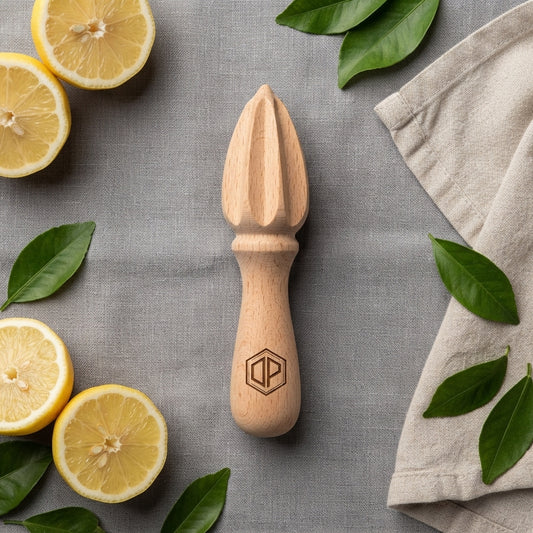 Personalized Citrus Reamer Beech Wood Handheld Lemon and Orange Juicer Custom Engraved