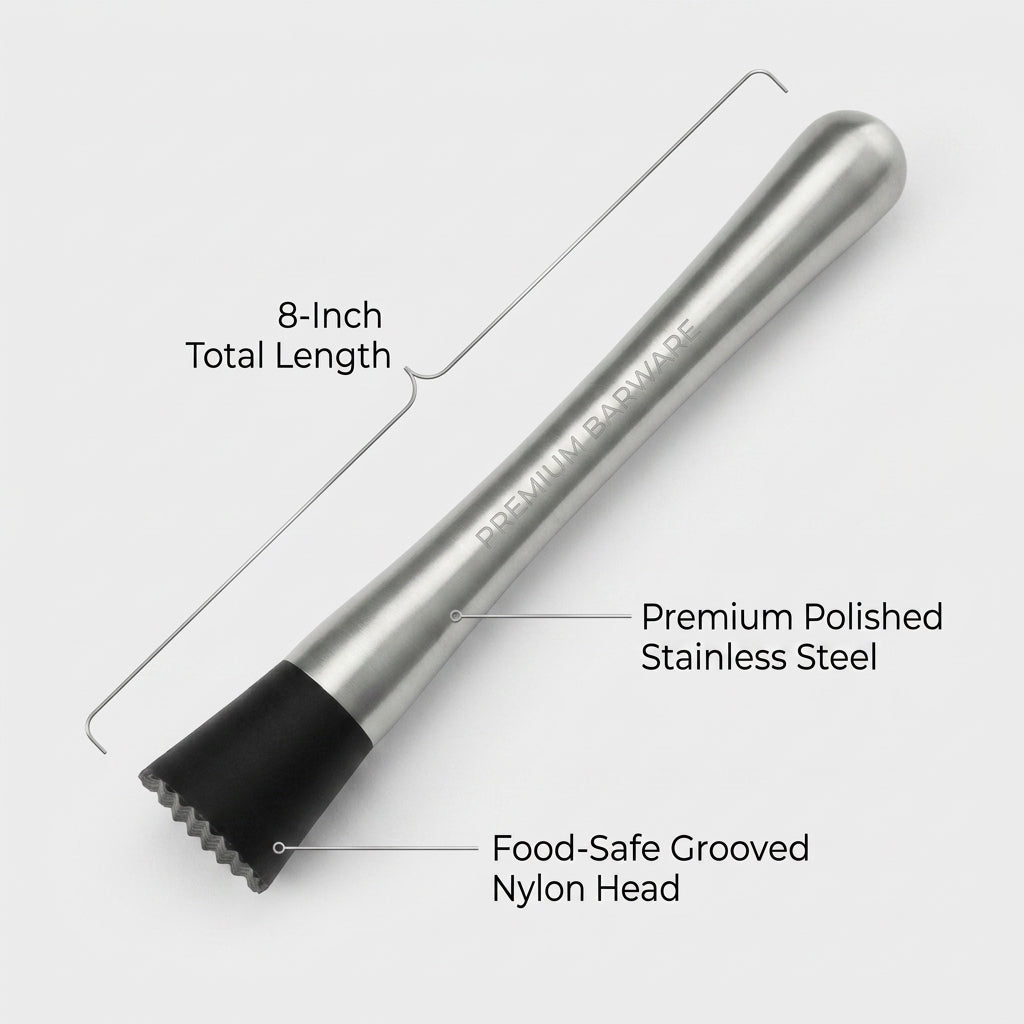 Personalized Cocktail Muddler Stainless Steel Bar Tool Groomsmen Gift Custom Engraved