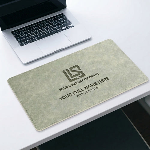 Personalized Leather Desk Mat Waterproof Large Mouse Pad Corporate Gift Custom Engraved