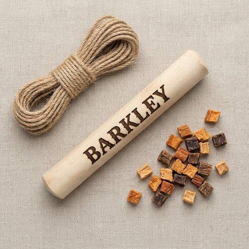 Personalized Coffee Wood Chew Stick for Dogs Custom Engraved