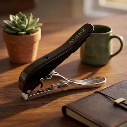 Personalized Single Hole Punch Heavy Duty 8mm Handheld Puncher for Paper Cards and Cardstock Custom Engraved