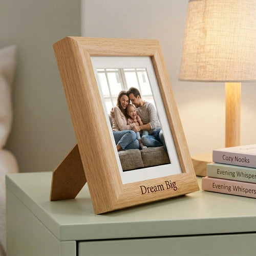 Personalized Mini Wood Picture Frame Set of 2 Instax Photo Wedding Favor Custom Engraved