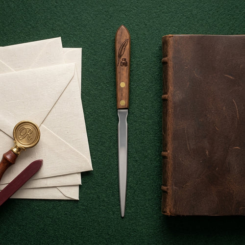 Personalized Letter Opener Stainless Steel Wood Handle Gift for Boss Custom Engraved
