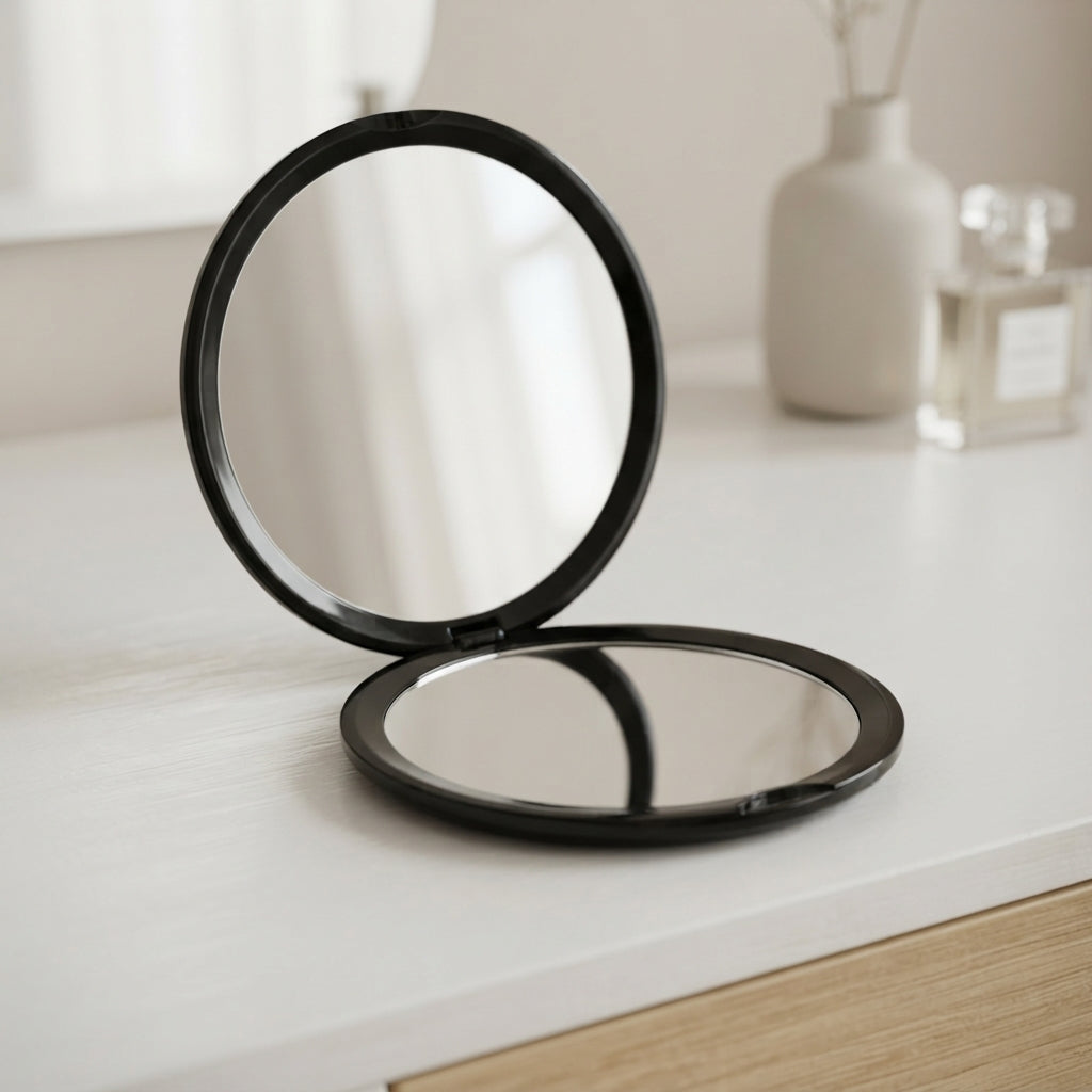 Personalized Compact Makeup Mirror 10X Magnifying Double Sided Travel Pocket Mirror Custom Engraved