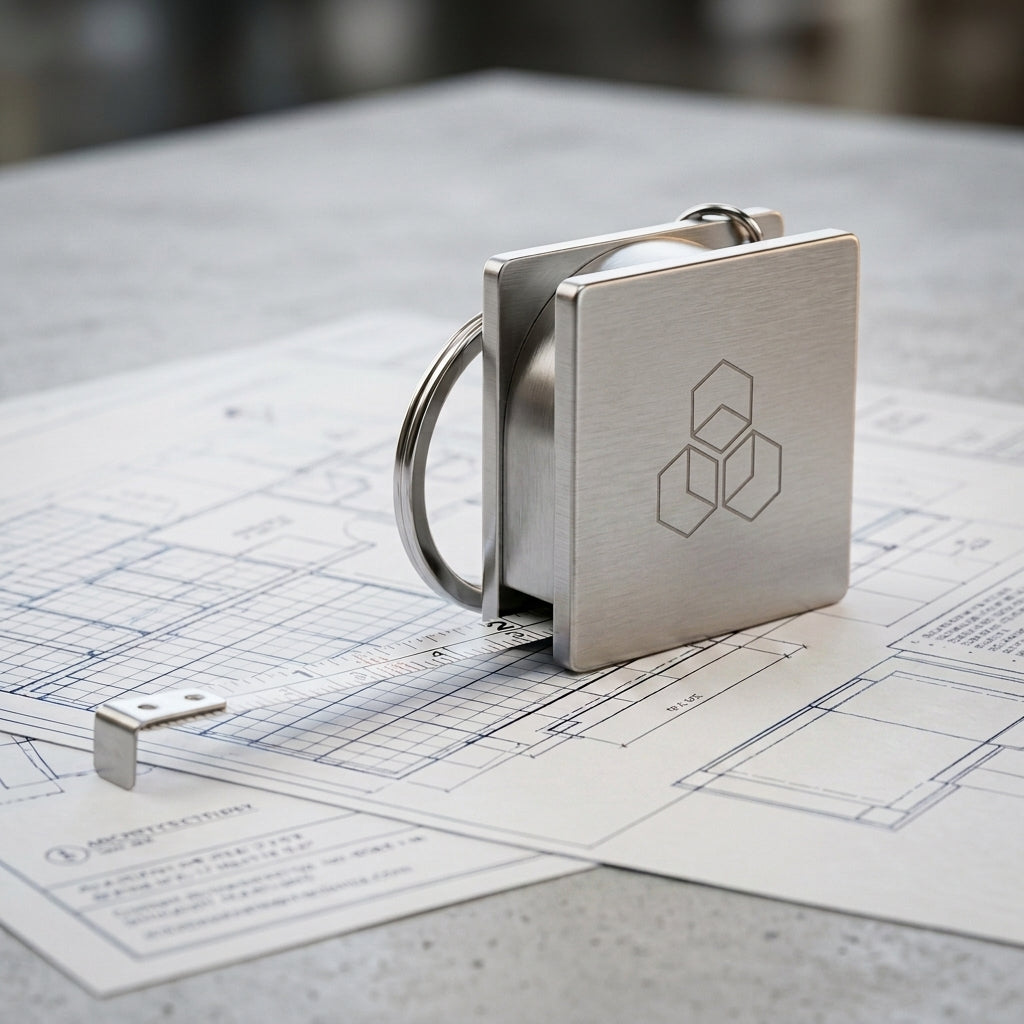 Personalized Mini Tape Measure Keychain Retractable Steel Pocket Ruler for Sewing and DIY Custom Engraved