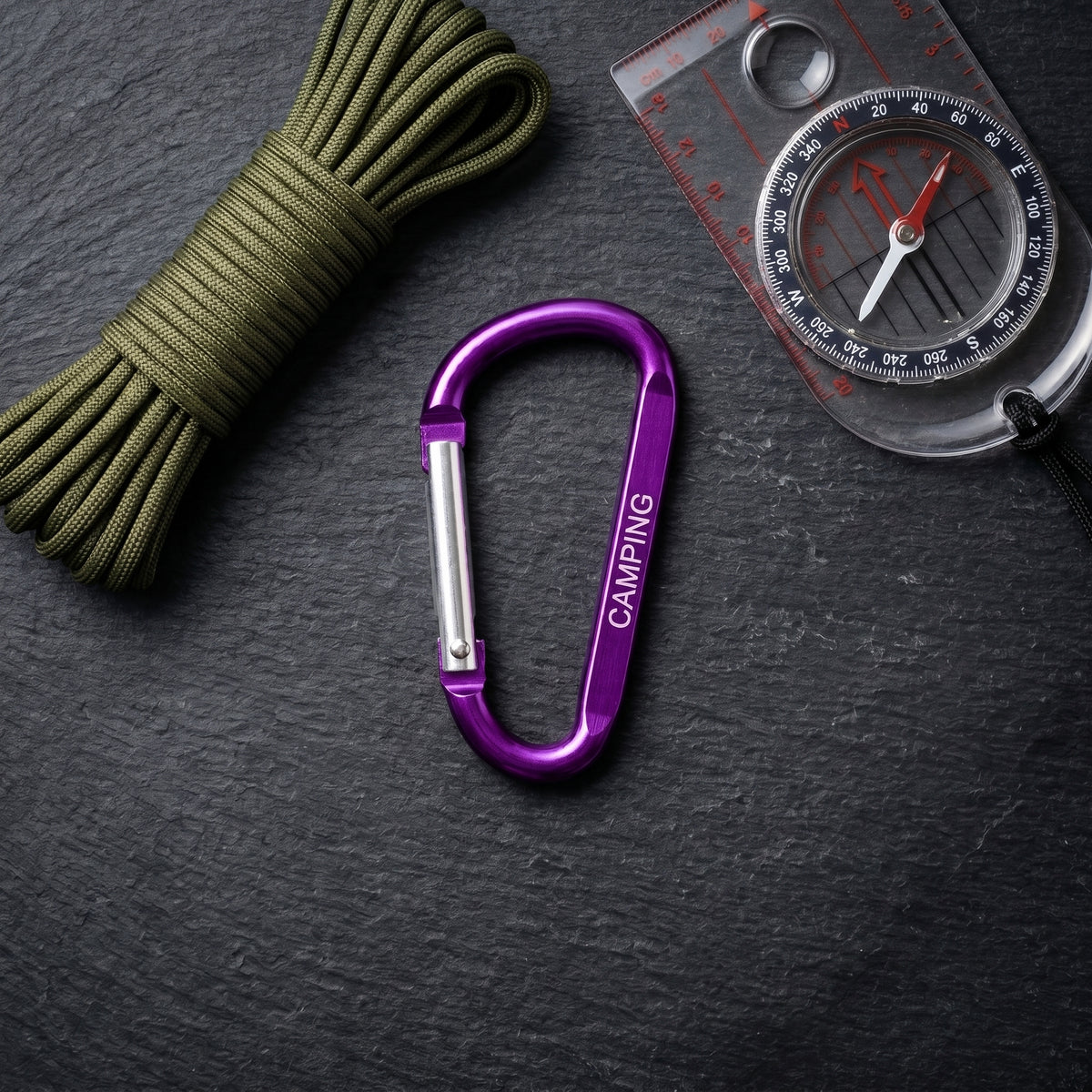 Personalized Carabiner Keychain Set Aluminum Spring Snap Hook Gift for Him Custom Engraved