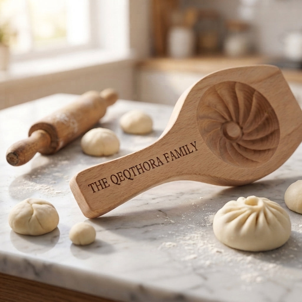 Personalized Bao Bun Maker Wooden Baozi Mold Gift for Food Enthusiasts Custom Engraved