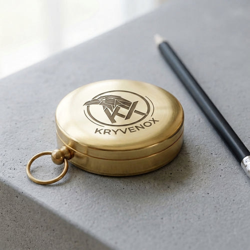 Personalized Compass Gold Metal Pocket Compass Graduation Gift Custom Engraved