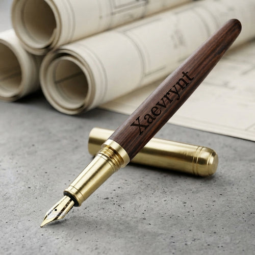 Personalized Wooden Fountain Pen Handcrafted Vintage Graduation Gift Custom Engraved