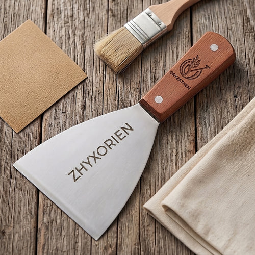 Personalized Grill Griddle Scraper Stainless Steel Slant Blade Gift for Dad Custom Engraved