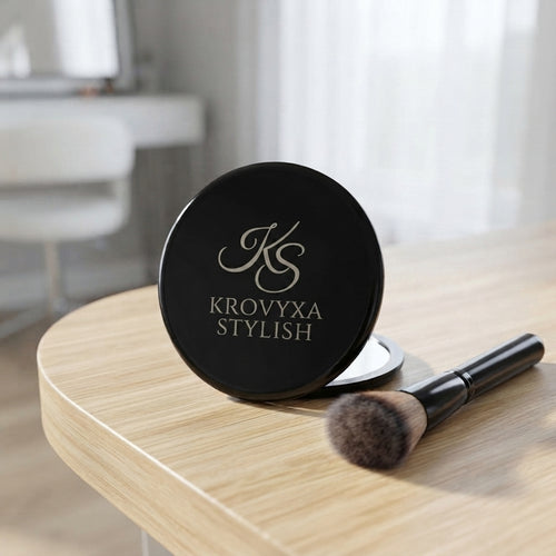 Personalized Compact Makeup Mirror 10X Magnifying Double Sided Travel Pocket Mirror Custom Engraved