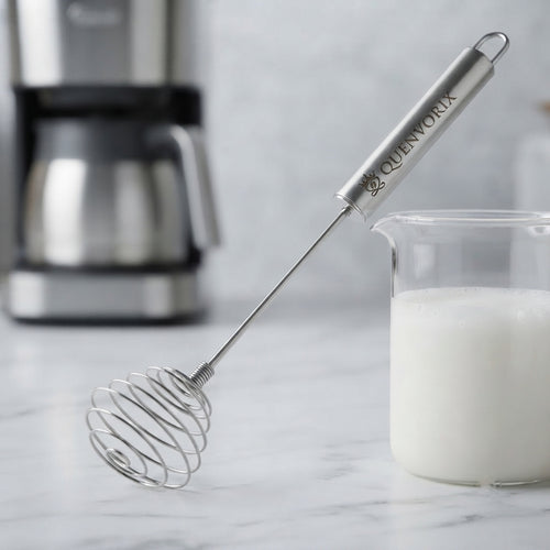 Personalized Spring Coil Whisk Stainless Steel Compact Egg Beater Gift for Baker Custom Engraved