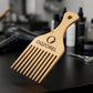 Personalized Afro Pick Bamboo Detangling Comb Gift for Him Custom Engraved