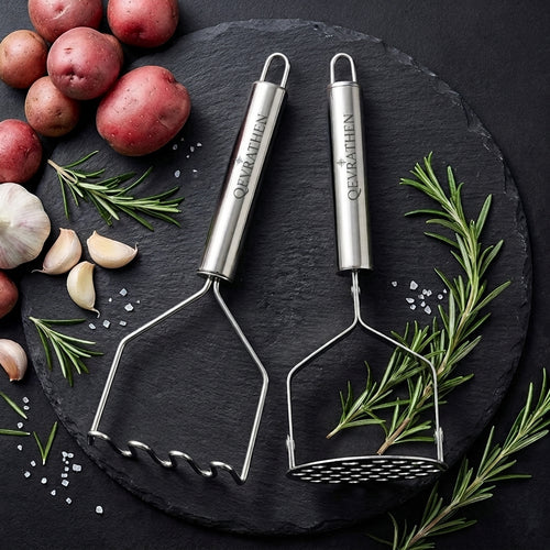 Personalized Potato Masher Set Stainless Steel Cooking Gift Custom Engraved