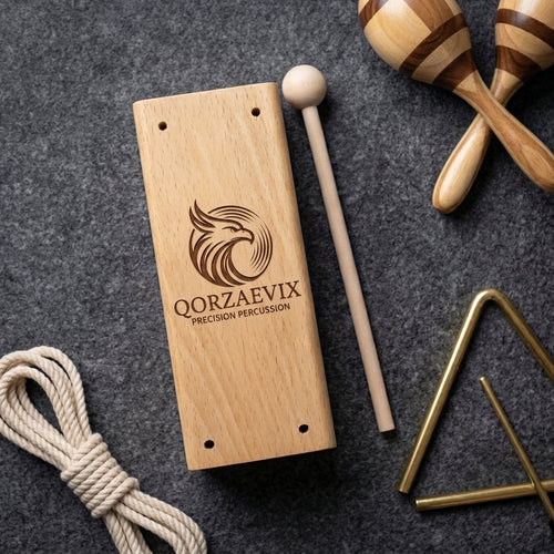 Personalized Wood Percussion Instrument Set 2 Pack Sound Blocks with Mallets Custom Engraved