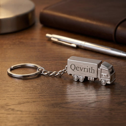 Personalized Truck Keychain Metal Cargo Truck Key Ring Gift for Truck Driver Custom Engraved