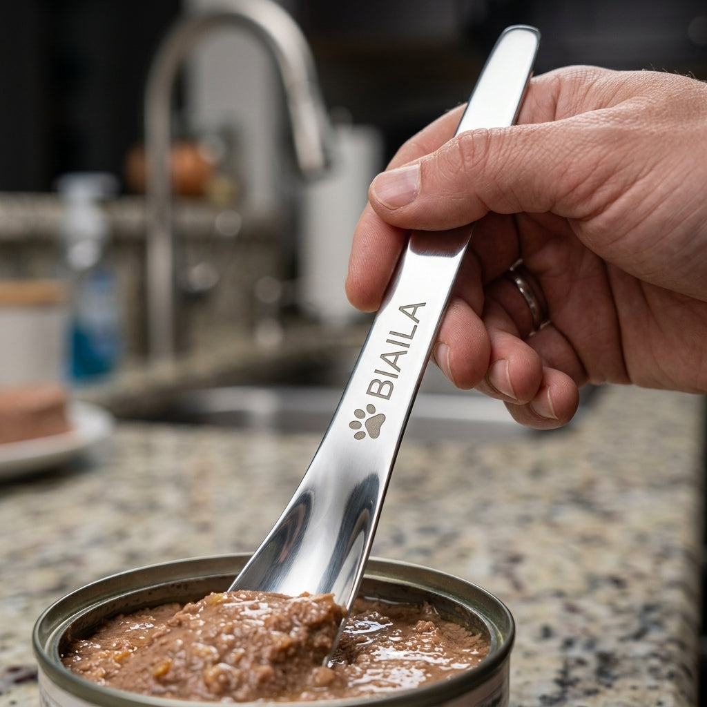 Personalized Pet Food Scoop Stainless Steel Cat and Dog Spoon Gift for Pet Owners Custom Engraved