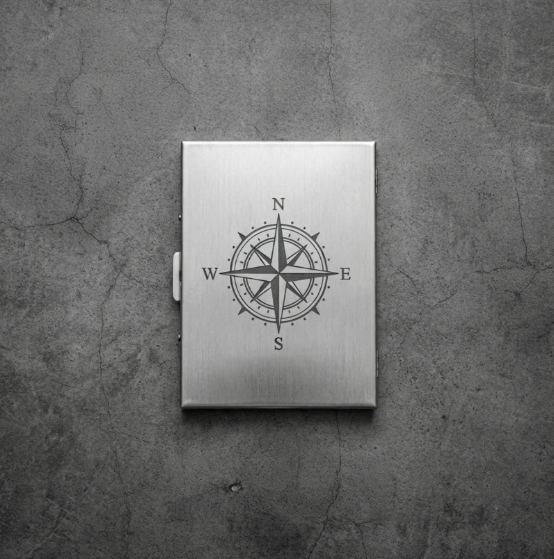 Personalized Cigarette Case Stainless Steel Extra Slim Gift for Smokers Custom Engraved