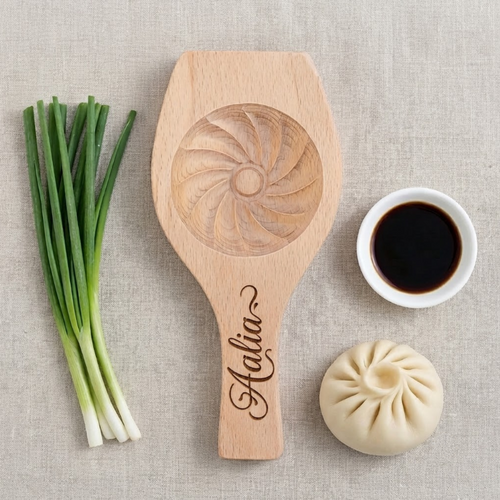 Personalized Bao Bun Maker Wooden Baozi Mold Gift for Food Enthusiasts Custom Engraved