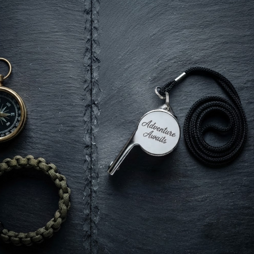 Personalized Coach Whistle Stainless Steel with Lanyard Gift for Coach Custom Engraved
