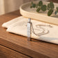 Personalized Bar Pendant Necklace Stainless Steel Rectangle Keepsake Custom Engraved