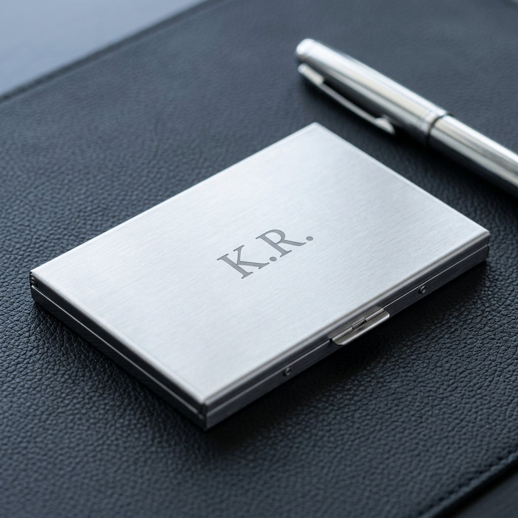 Personalized Cigarette Case Stainless Steel Extra Slim Gift for Smokers Custom Engraved