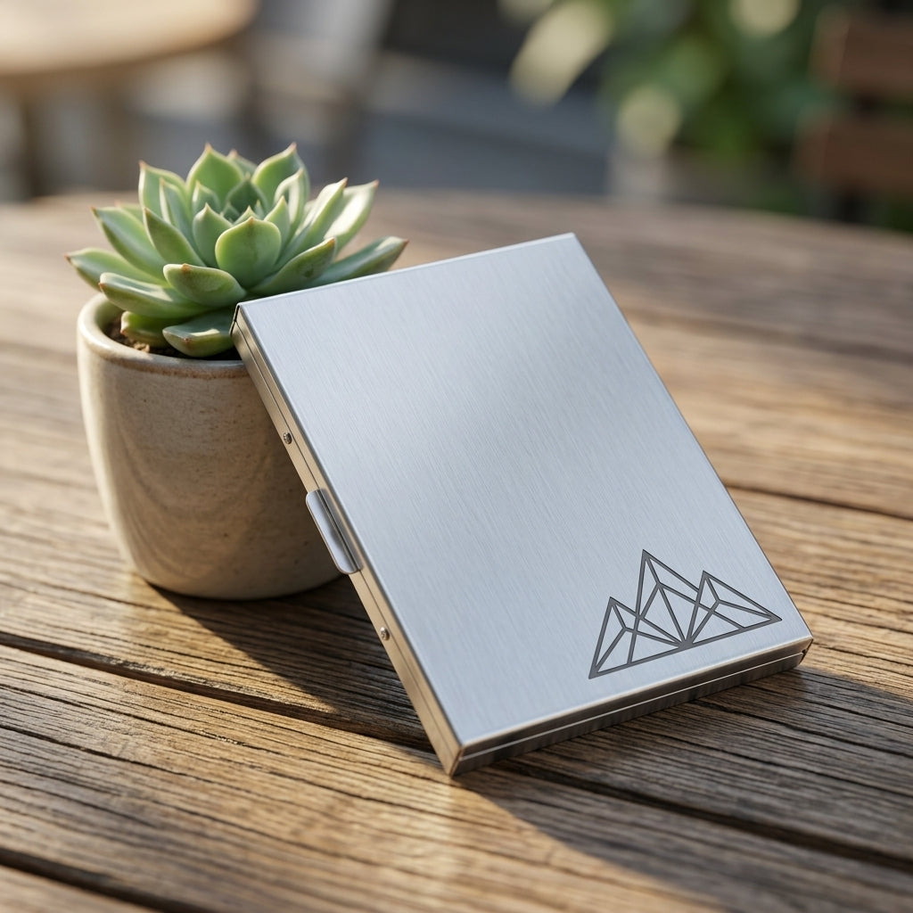 Personalized Cigarette Case Stainless Steel Extra Slim Gift for Smokers Custom Engraved